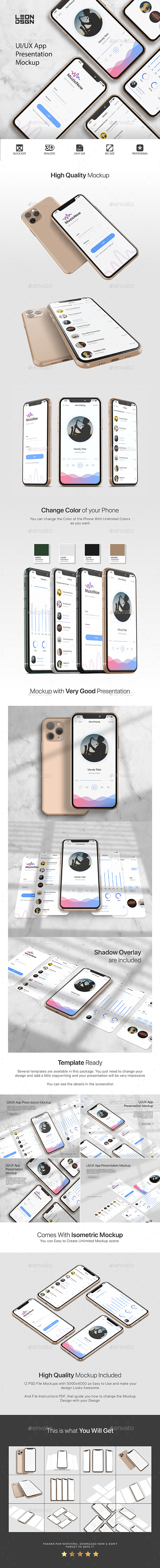 Discover 100+ mobile mockup designs on dribbble. Ui Ux App Presentation Mockup Phone 11 By Leon Dsgn Graphicriver