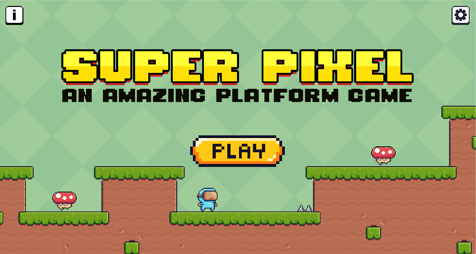 Platform Game 2D Side Scroller Super Pixel (Construct 3