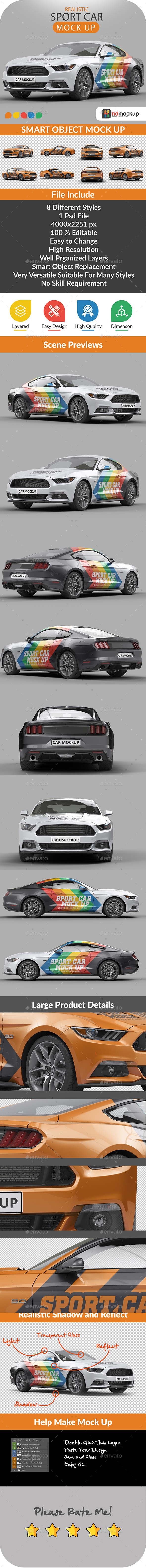 The functional design and development of a modern motor vehicle is typically done by a large team from many different disciplines included within automotive engineering, however, design roles are not. Photorealistic Sport Car Mock Up By Hdmockup Graphicriver