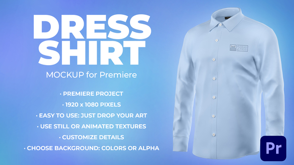 Short sleeve dress shirt mockup. Dress Shirt Mockup Template Animated Mockup Premiere By 2deadfrog