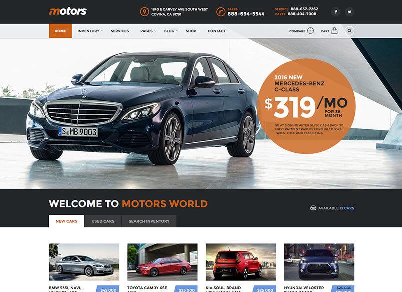 We offer 10 options for car financing to make your next set of wheels a reality. Motors Car Dealer Rental Listing Wordpress Theme By Stylemixthemes