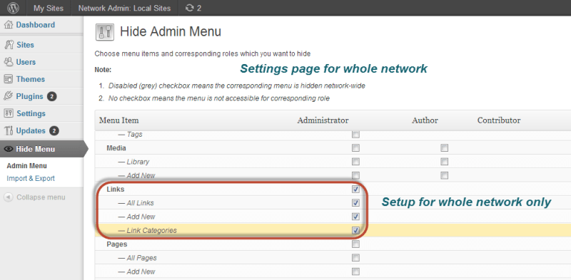 Please be aware that this would not prevent a user. WordPress Hide Admin Menu Plugin by ProWCPlugins | CodeCanyon
