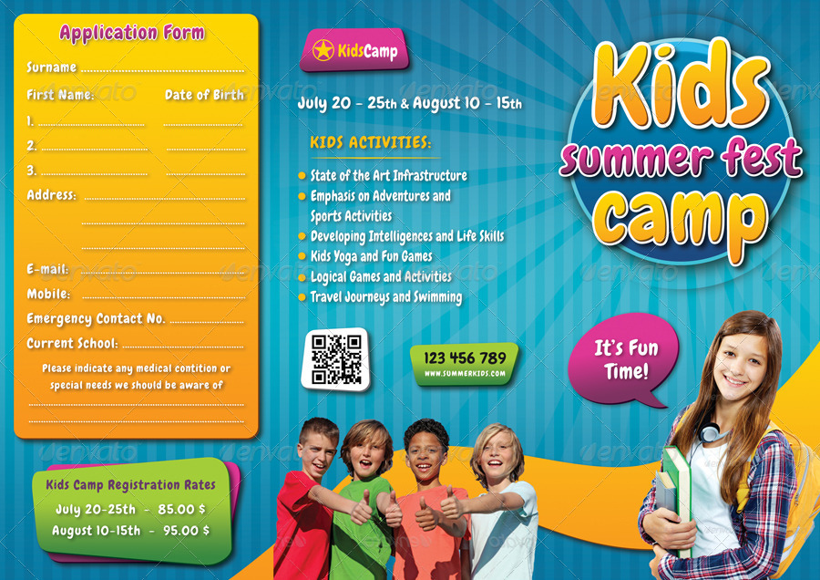 Kids Summer Camp 3Fold Brochure 01 by rapidgraf