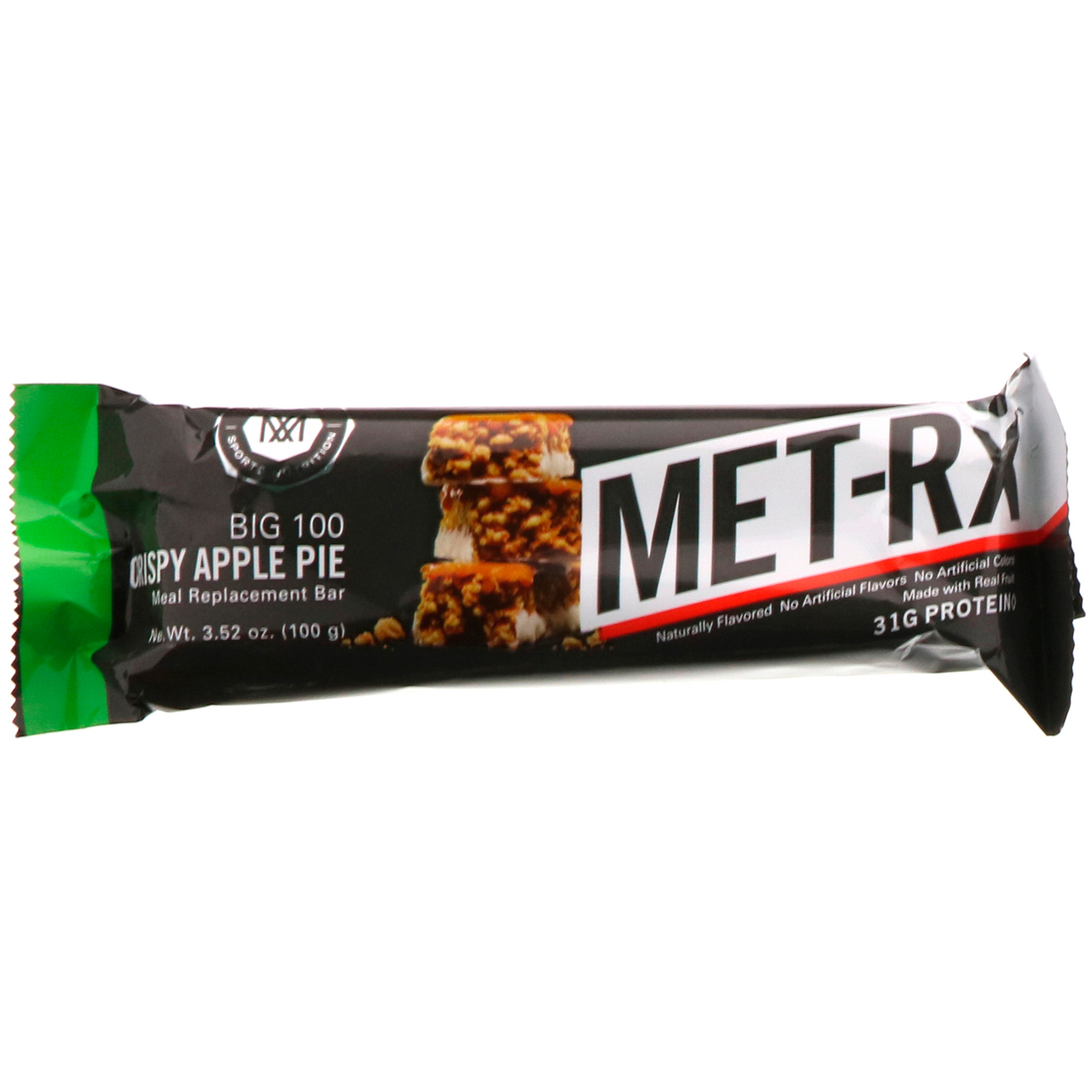 It often becomes monotonous to . MET-Rx, Big 100, Meal Replacement Bar, Crispy Apple Pie, 9