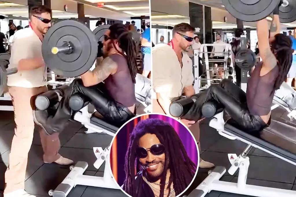 Unconventional Workout Fashion Choices by Lenny Kravitz Unconventional Workout Fashion Choices by Lenny Kravitz