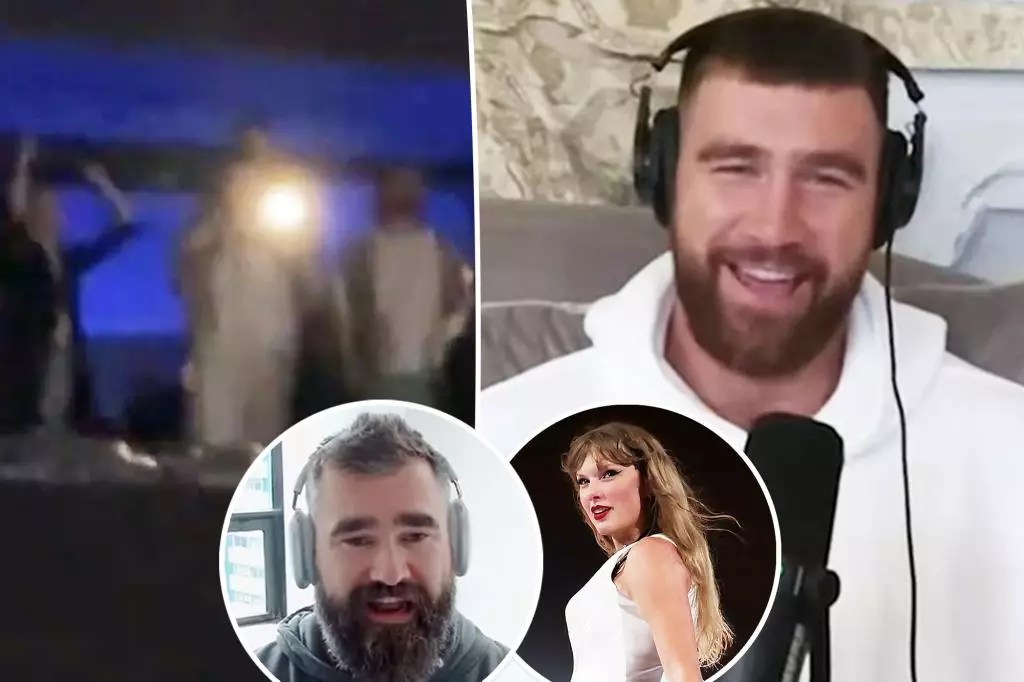 Travis Kelce Gets Caught Filming Taylor Swift’s Concert with the Flash On