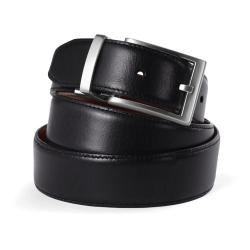 1 5/8 (40 mm) nickel free rectangular clamp belt buckle. Men S Reversible Belt Lands End