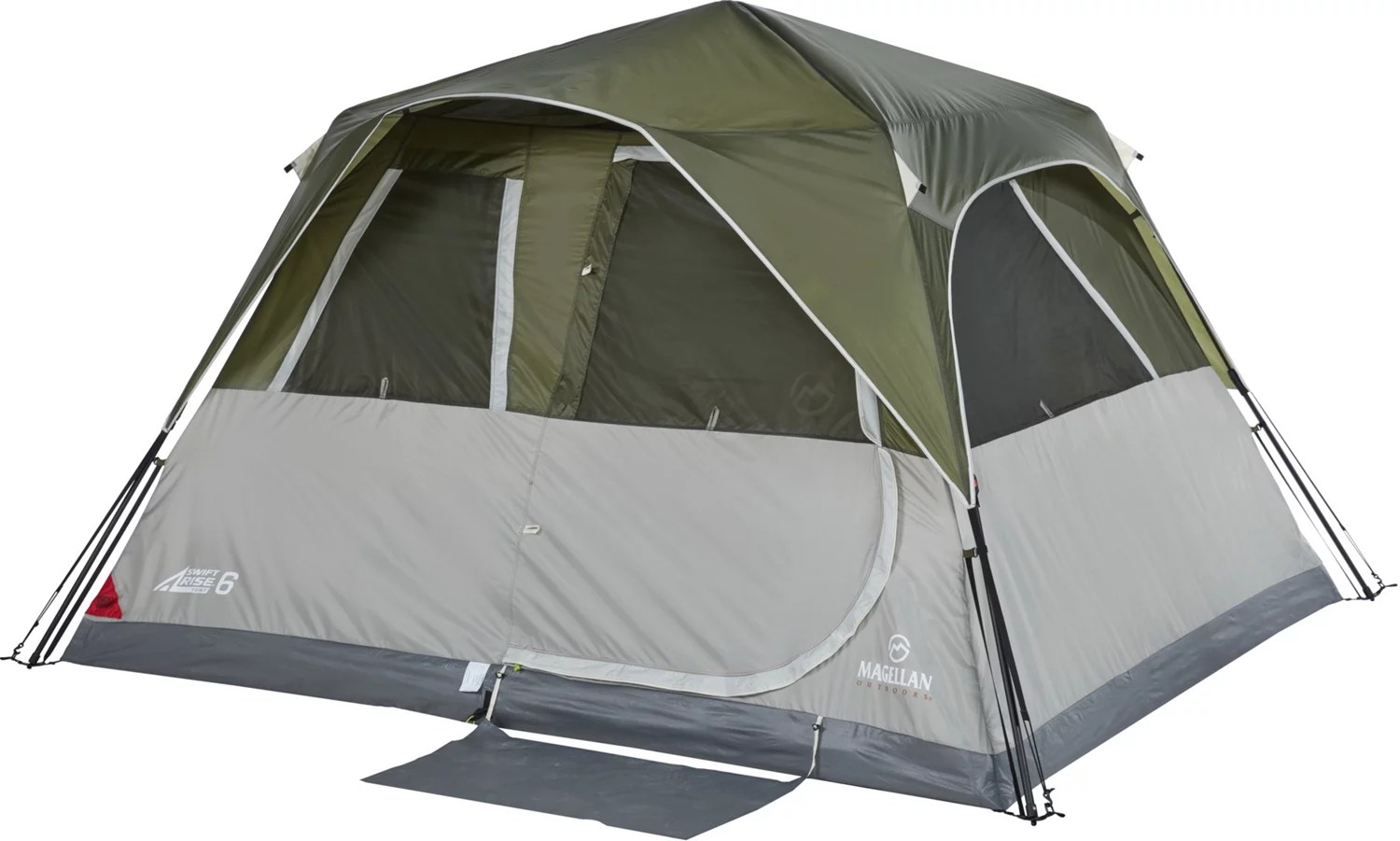 Since ancient times, humans have used tents to avoid the elements outdoors. Magellan Outdoors SwiftRise 6-Person Lighted Cabin Tent