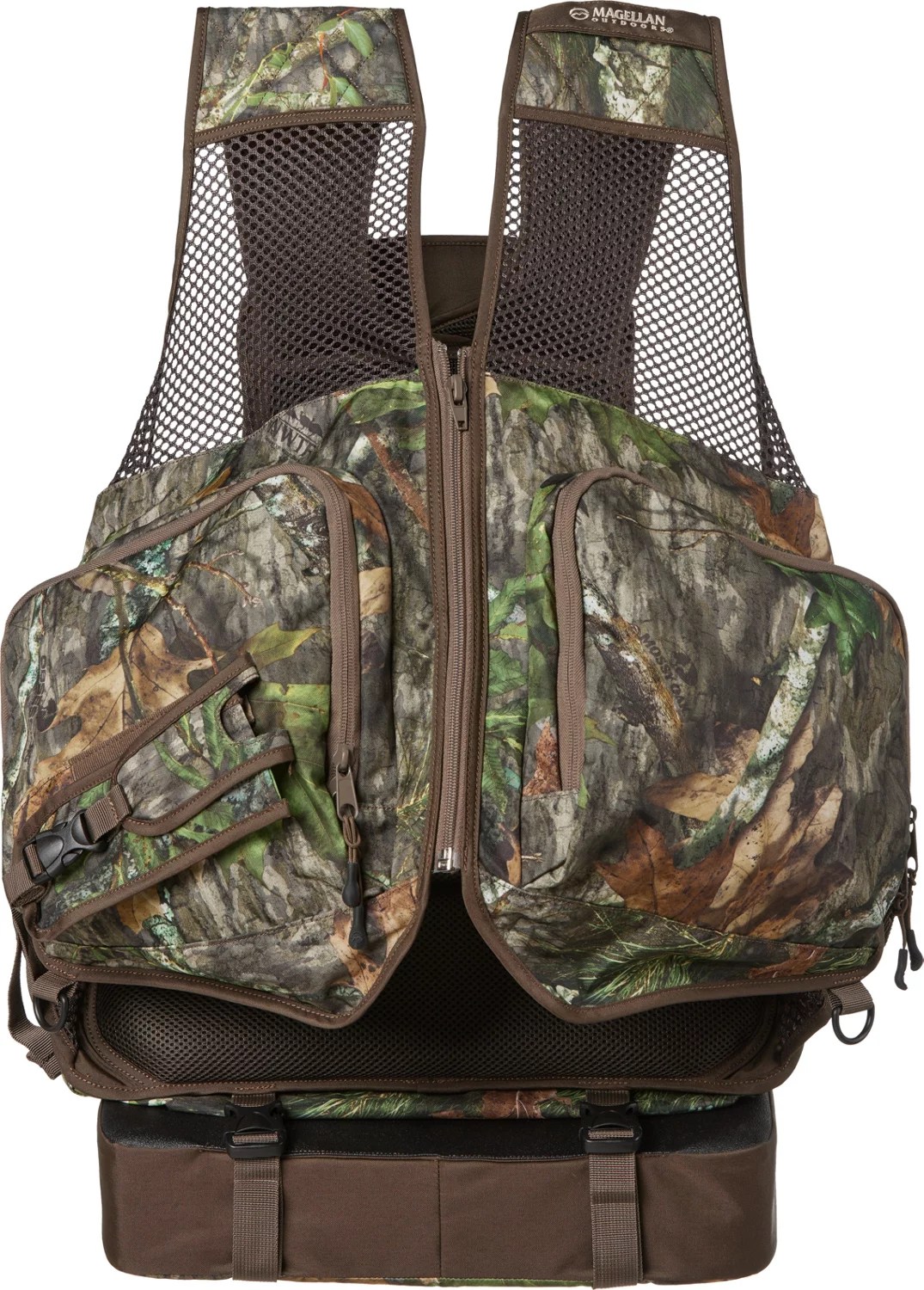 This is an impressive travel vest from . Magellan Outdoors Men's Camo Deluxe Turkey Hunting Vest | Academy