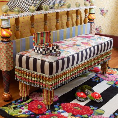 Make the most out of your outdoor patio, front or backyard area with unique furniture styles from pier 1. MacKenzie-Childs | Technicolor Bench - 4'