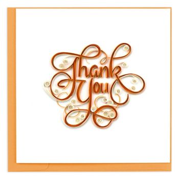 quilling script thank you card paper source
