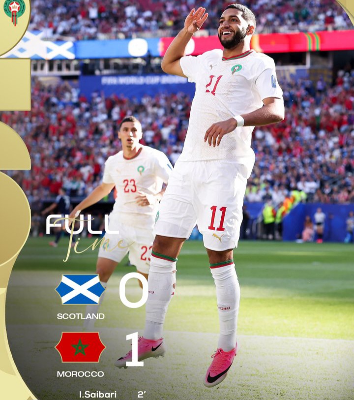 المغرب يحسم موقعة اسكتلندا ويقترب من ثمن نهائي المونديال