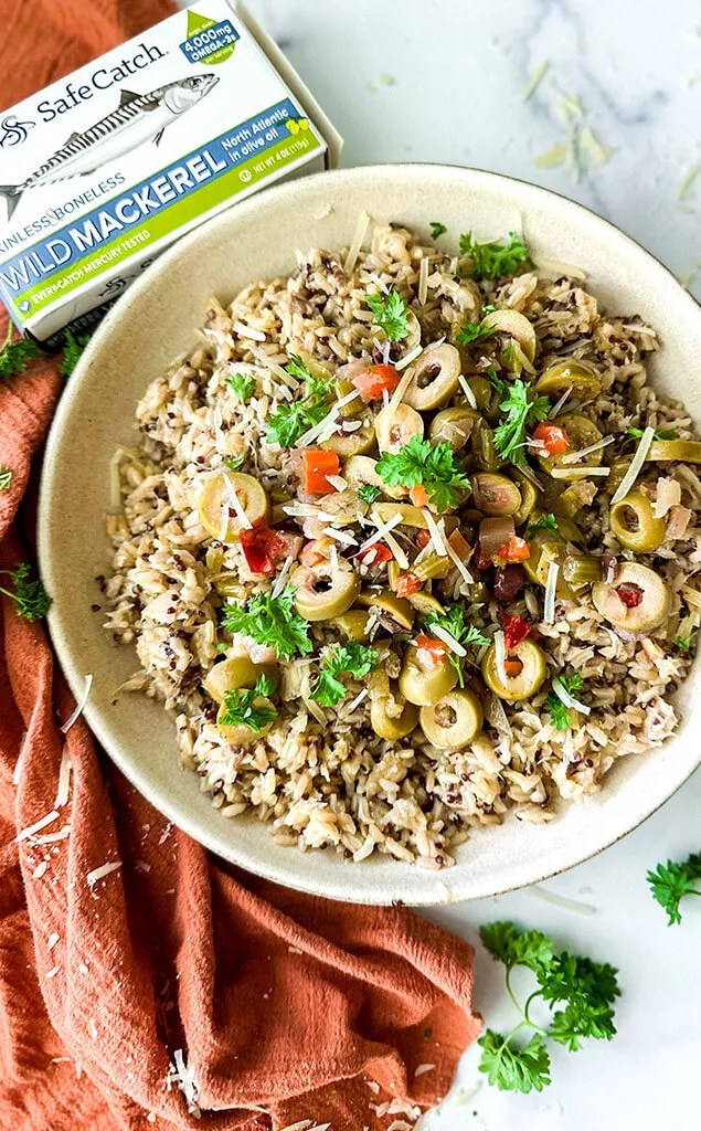 One-Pan Mackerel Muffuletta