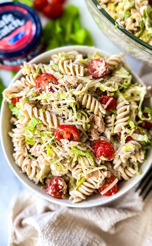 Salmon Caesar Pasta Salad