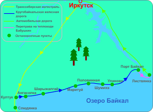 Карта кбжд со всеми станциями с километрами