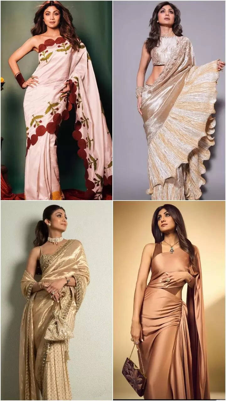 Shilpa Shetty's style tale via sarees Shilpa Shetty's style tale via sarees
