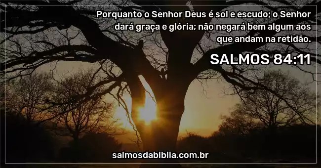 Salmo 84 11 Porquanto O Senhor Deus E Sol E Escudo Salmos Da Biblia
