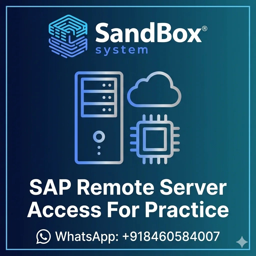 SAP remote server access for practice
