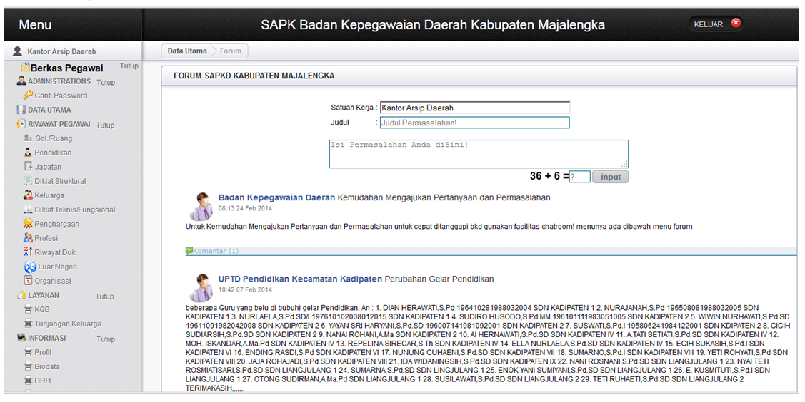 Efektivitas sistem aplikasi pelayanan kepegawaian (sapk) sebagai kelancaran penanganan usulan berkas masuk pada badan kepegawaian negara (bkn) regional ii . Sistem Aplikasi Pelayanan Kepegawaian Daerah Sapkd Simpeg