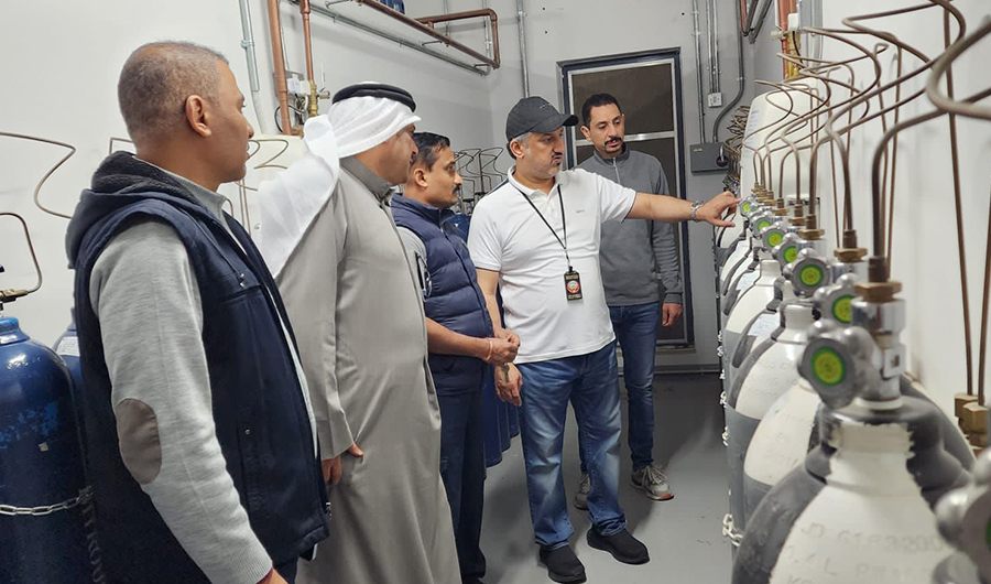 وكيل الشؤون الهندسية يتفقد محطات الغازات الطبية ومولدات الطوارئ في 3 مستشفيات