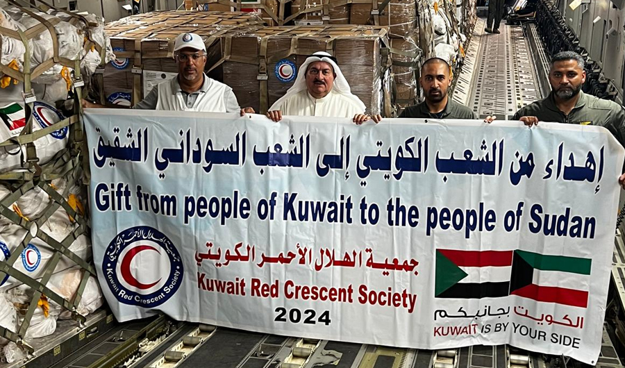إقلاع الطائرة الخامسة من الجسر الجوي الكويتي ب30 طناً من المساعدات لإغاثة السودان