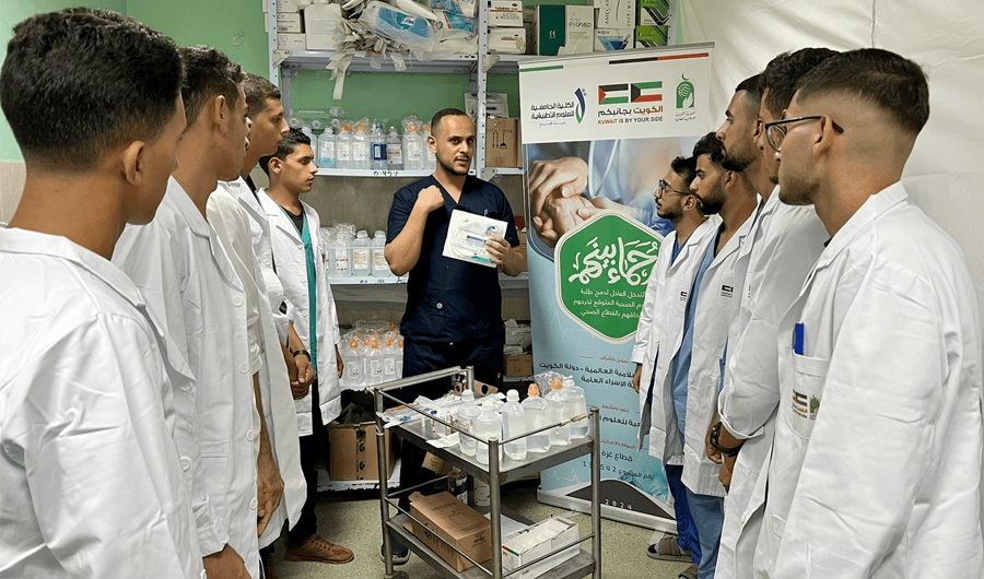 إطلاق مشروع لدمج طلبة العلوم الصحية في القطاع الطبي بغزة بتمويل كويتي