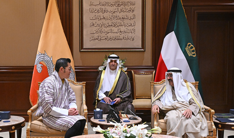 سمو الأمير يستقبل ملك مملكة بوتان