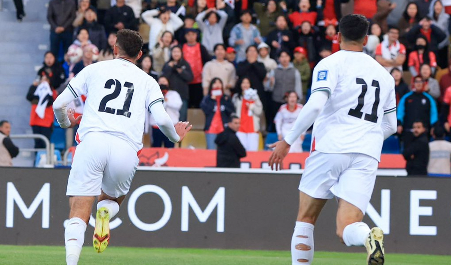 منتخب فلسطين يتعادل مع كوريا الجنوبية بهدف لكل منهما