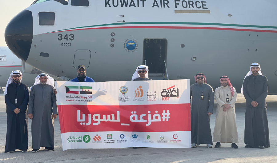 إقلاع الطائرة الـ12 من الجسر الجوي الكويتي إلى سوريا