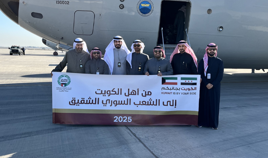 إقلاع الطائرة الـ15 من الجسر الجوي الكويتي إلى سوريا إقلاع الطائرة الـ15 من الجسر الجوي الكويتي إلى سوريا