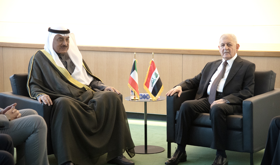 ممثل سمو الأمير سمو ولي العهد يلتقي رئيس جمهورية العراق