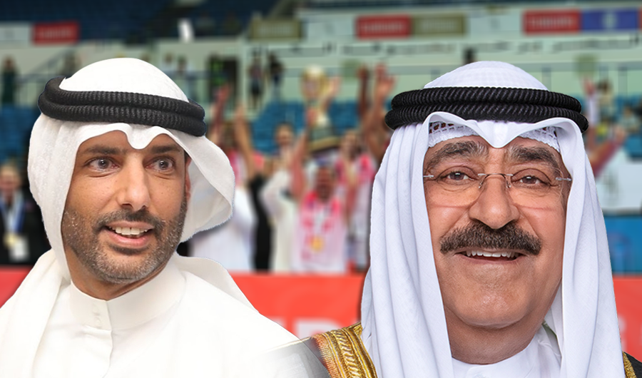 سمو الأمير يهنئ رئيس نادي الكويت بلقب بطولة الأندية العربية لكرة السلة