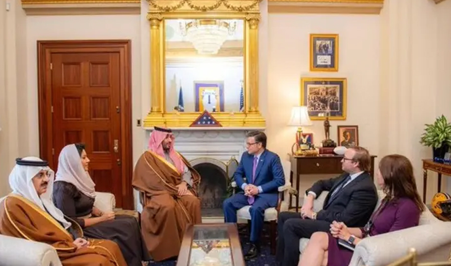 ولي العهد السعودي الأمير محمد بن سلمان يزور الكونغرس في واشنطن