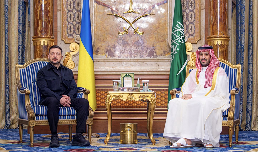 ولي العهد السعودي والرئيس الأوكراني يبحثان التطورات في الشرق الأوسط