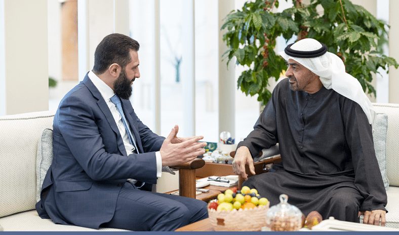 الرئيسان الإماراتي والسوري يبحثان العلاقات الثنائية وتطورات الأوضاع الإقليمية الرئيسان الإماراتي والسوري يبحثان العلاقات الثنائية وتطورات الأوضاع الإقليمية