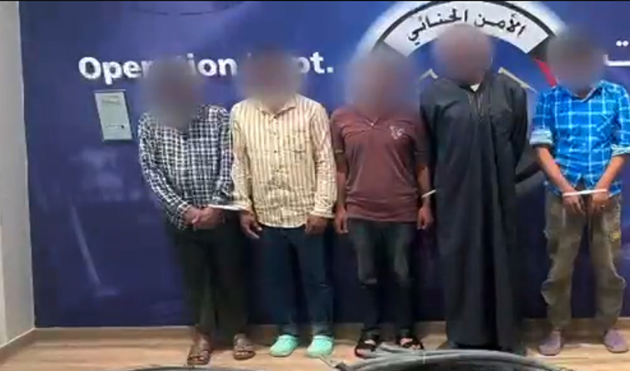&laquo;الداخلية&raquo;: القبض على 5 متهمين من الجنسية المصرية والبنغلاديشية لسرقتهم كابلات كهربائية