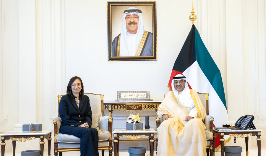 سمو ولي العهد يستقبل الممثلة العليا للأمين العام للأمم المتحدة
