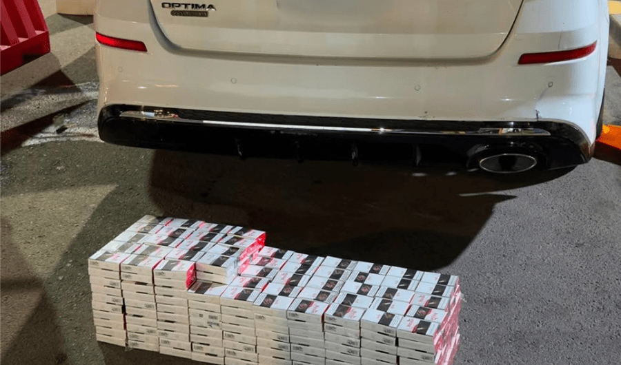 «الجمارك»: إحباط محاولة تهريب 43 كرزاً و8 باكيتات سجائر عبر منفذ النويصيب «الجمارك»: إحباط محاولة تهريب 43 كرزاً و8 باكيتات سجائر عبر منفذ النويصيب