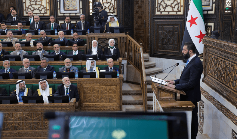 الشرع أمام البرلمان: نكتب تاريخاً جديداً.. سوريا ترسخ دولة المؤسسات