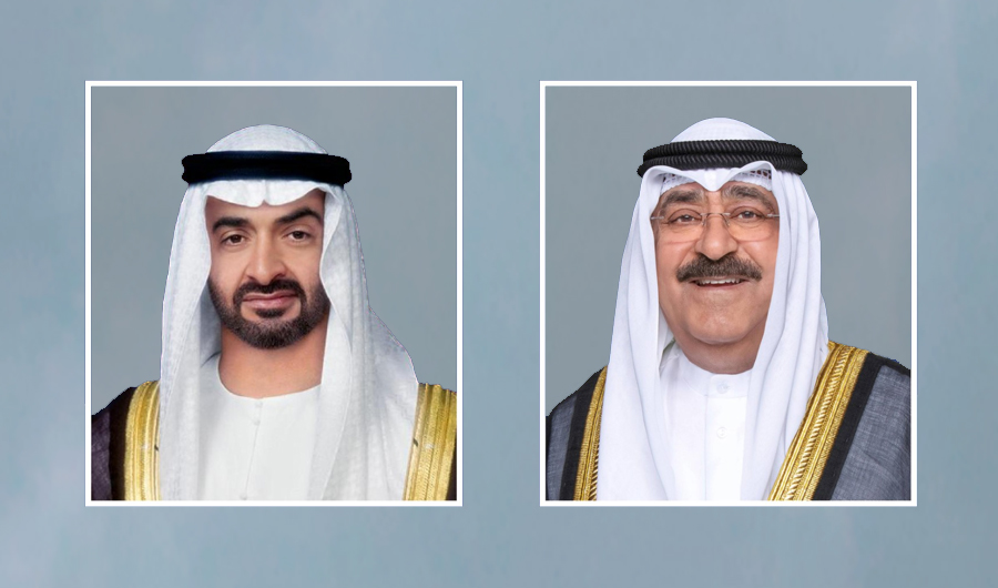 سمو الأمير وسمو ولي العهد على رأس مستقبلي رئيس الإمارات