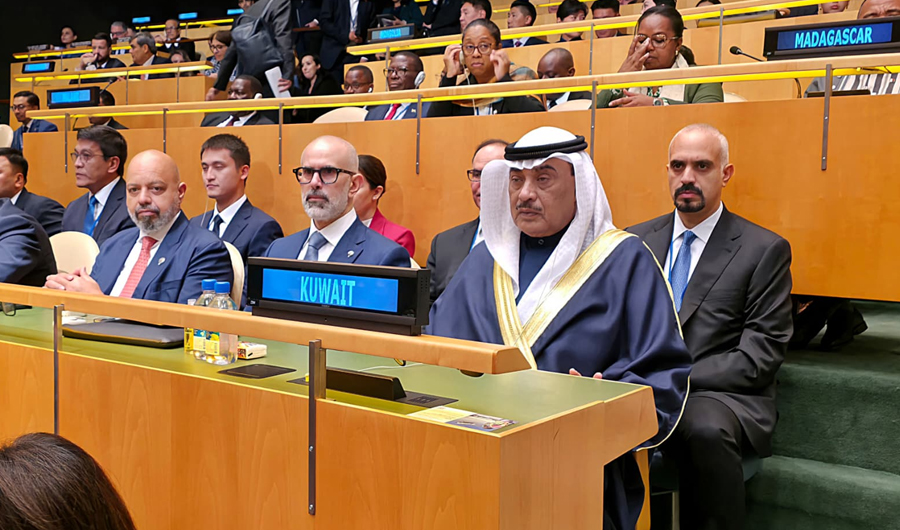 ممثل سمو الأمير يترأس وفد الكويت في افتتاحيّة الجمعية العامة للأمم المتحدة ممثل سمو الأمير يترأس وفد الكويت في افتتاحيّة الجمعية العامة للأمم المتحدة