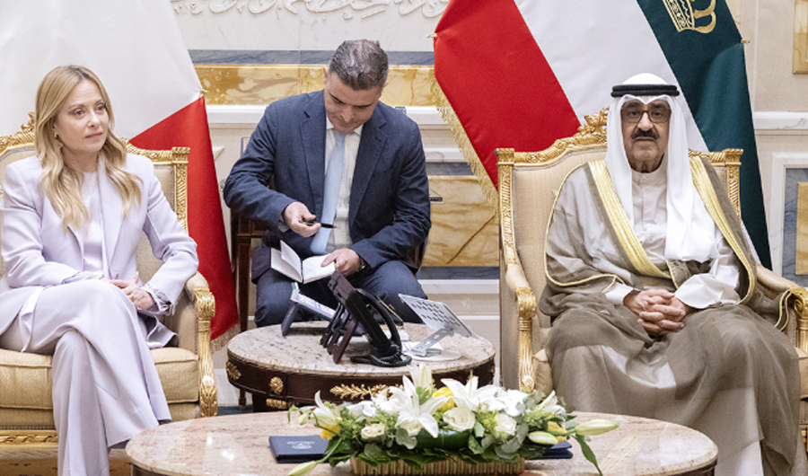 سمو الأمير يستقبل رئيسة وزراء إيطاليا بمناسبة زيارتها الرسمية للبلاد