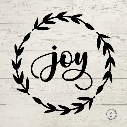 Create your diy projects with the most common cutting machines such as cricut and silhouette. Joy Wreath Christmas Free Svg Cut File Say It With Simplicity