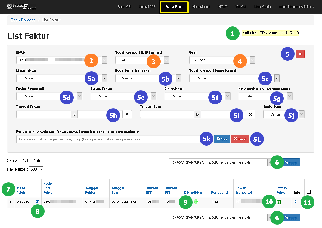 Pajak ganti sudah dilaporkan di bln mei dan penggantinya belum di upload dan . Mengelola Efaktur Export Csv Panduan Scan E Faktur