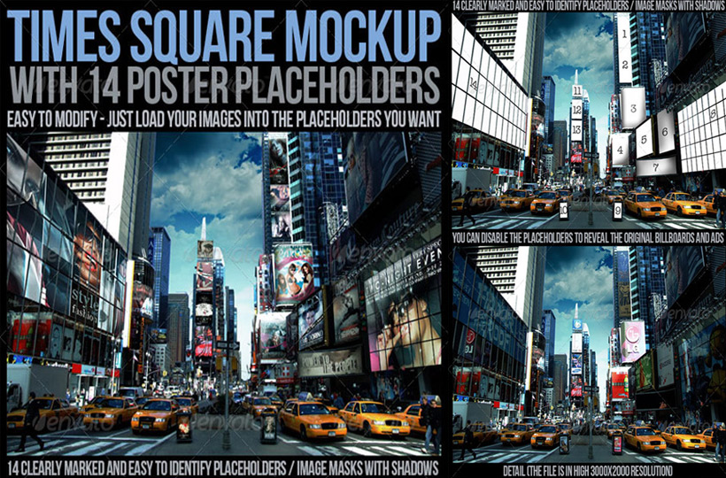 Download times square station billboard mockup format : Times Square Mockup