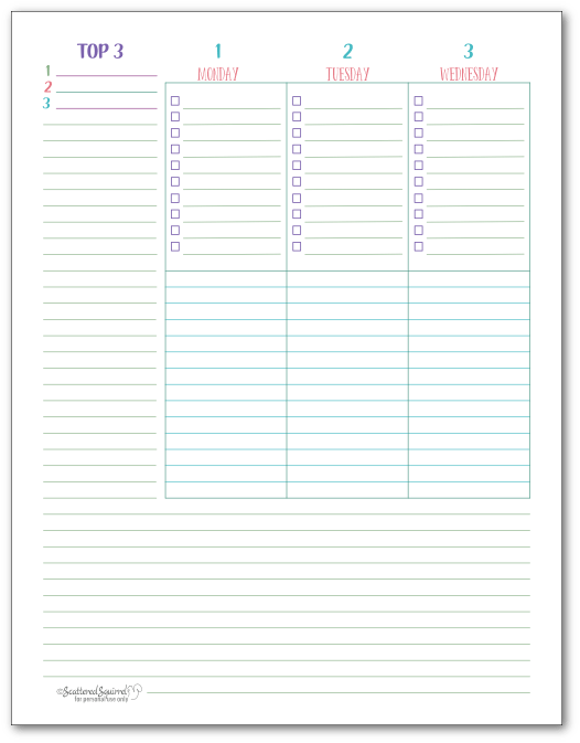 printable planner bundles scattered squirrel