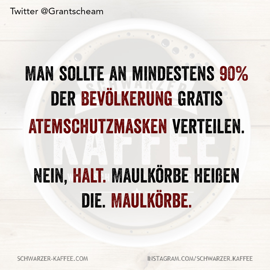 Atemschutzmasken Schwarzer Kaffee