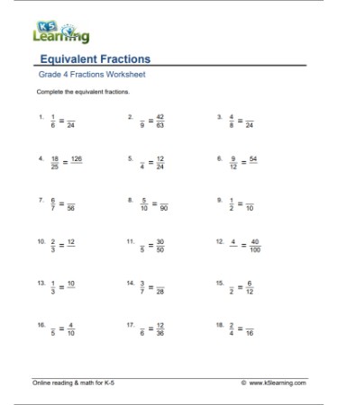 equivalent fractions worksheet pdf free download printable