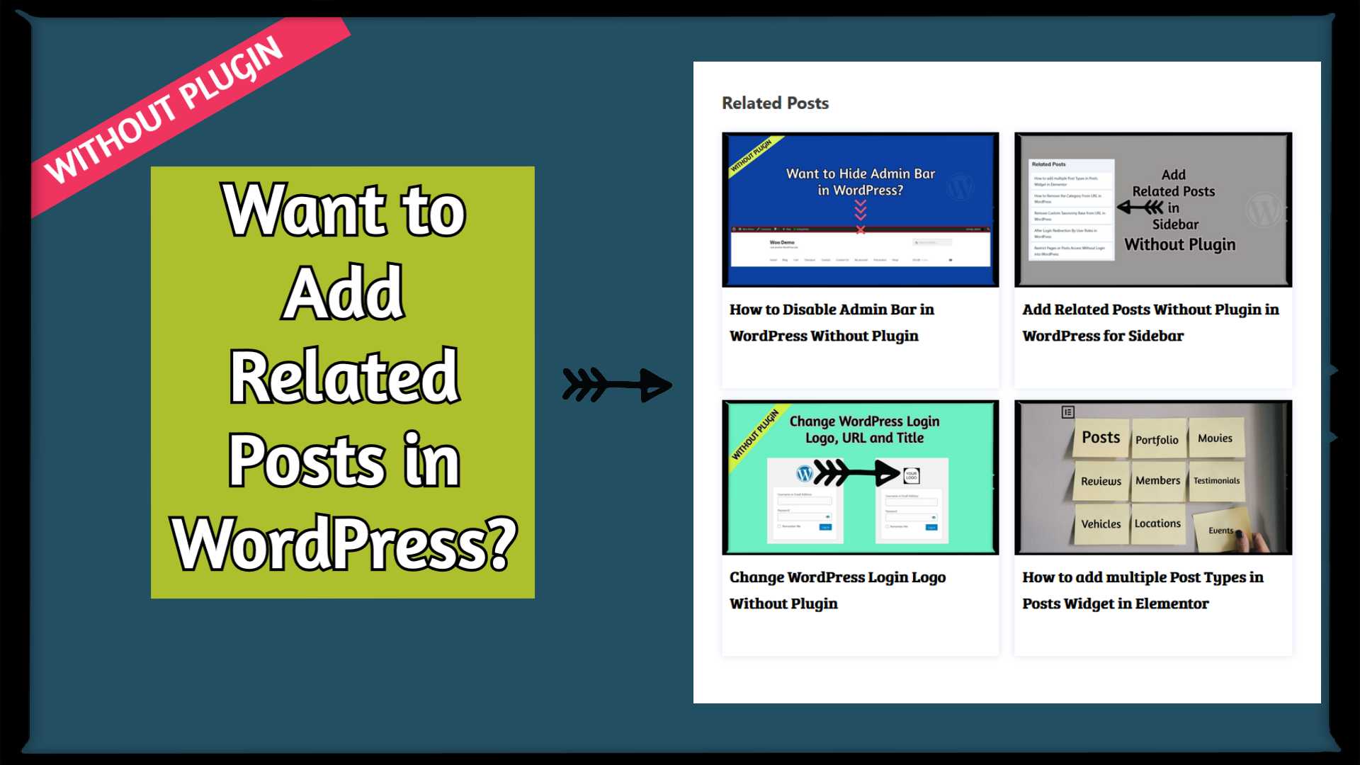 Möchtest du wissen, wie wordpress custom post types funktionieren? Add Related Posts In Wordpress Without Plugin Scratch Code