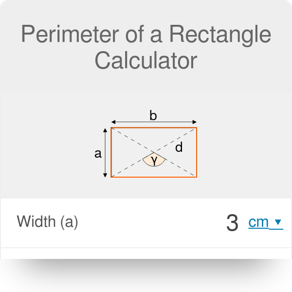 It is twice the sum of its length and width and it is calculated with the help of the . Perimeter Of A Rectangle Calculator Formula